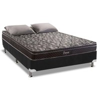 Cama Box CRC Casal +Colchão Molas Master Pocket Troya Herval 138x188
