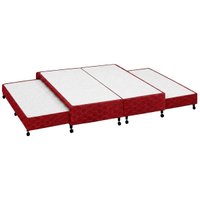 Cama Box c/Auxiliar King Castor Poli Wine 193x203x27