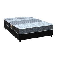 Cama Box CRC Casal +Colchão Molas Master Pocket Class Slim Castor 138x188