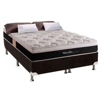Cama Box CRC King +Colchão Molas Master Pocket Marselha Herval 193x203