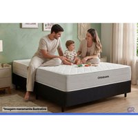 Cama Box CRC Solteiro +Colchão Molas Master Pocket Plenno Ortobom 88x188