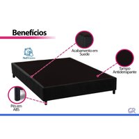 Cama Box CRC King +Colchão Molas Master Pocket Physical Ortobom 186x198