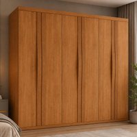 Guarda-roupa Casal 100% MDF com 6 Portas e 6 Gavetas 273cm Multimóveis CR35530 Madeirado