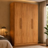 Guarda-roupa Solteiro 100% MDF 4 Portas e 2 Gavetas Multimóveis CR35504 Madeirado