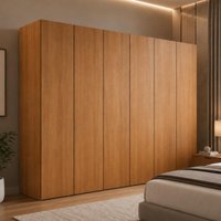 Guarda-roupa Casal 100% MDF com 6 Portas e 6 Gavetas 273cm Multimóveis CR35528 Madeirado