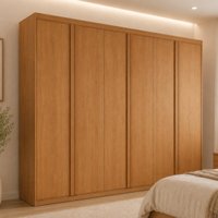 Guarda-roupa Casal 100% MDF com 6 Portas e 2 Gavetas 180cm Multimóveis CR35543 Madeirado