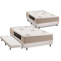 Cama Box c/Aux CRC Casal +Colchão Anatômico Ortopédico Plus Inovaflex -