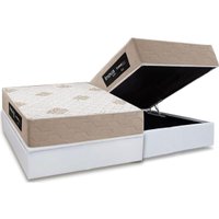 Cama Box Baú CRC Casal +Colchão D33 Ortopédico Plus Inovaflex -
