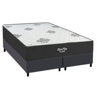Cama Box CRC Queen +Colchão Molas Master Pocket Star Inovaflex 158x198