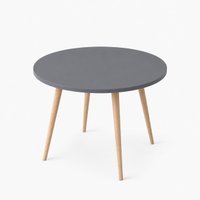 Mesa Jantar Sofia Redonda 80cm Versato 18mm Pés de Madeira Natural Marin