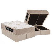 Cama Box Baú CRC Queen +Colchão D33 Ortopédico Plus Inovaflex -
