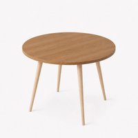 Mesa Jantar Sofia Redonda 80cm Serrano 18mm Pés de Madeira Natural Marin