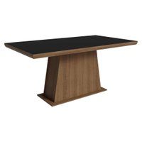 Mesa de Jantar Retangular Tampo com Moldura Rustic/Preto 5364 Madesa
