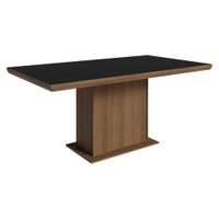 Mesa de Jantar Retangular Tampo com Moldura Rustic/Preto 5275 Madesa