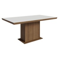 Mesa de Jantar Retangular Tampo com Moldura Rustic/Branco 5275 Madesa