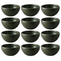 Kit 12 Ramequins 50ml Cerâmica Porto Brasil Greenery Orgânico Molheiras Restaurante Bistrô Bar
