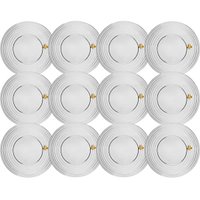 Jogo 12 Pratos Pão Sobremesa Doces 19cm Vidro Cristal Lyor M