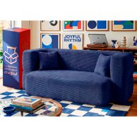 Sofá Cama Nômade 1,88m Xpand Tech Tecido Velourê Azul Cama inBox