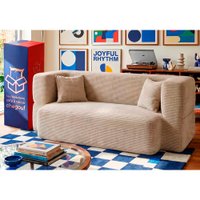 Sofá Cama Nômade 1,88m Xpand Tech Tecido Velourê Bege Cama inBox