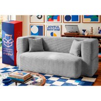 Sofá Cama Nômade 1,88m Xpand Tech Tecido Velourê Cinza Claro Cama inBox