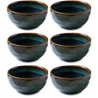 Jogo 6 Molheiras Ramequins Pequenos 50ml Cerâmica Stoneware Orgânico Oceano Porto Brasil