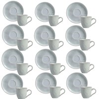 Conjunto 12 Xícaras Chá E Pires 170ml Bio Pietra Stoneware Porto Brasil Restaurante