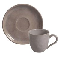 Xícara Chá com Pires Bio Shimeji Porto Brasil 170ml Cozinha Mesa Posta Restaurante