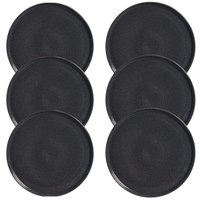Jogo de Pratos Rasos 6 Peças 25cm Cerâmica Porto Brasil Stoneware Basic Dove Azul Escuro Mesa Posta