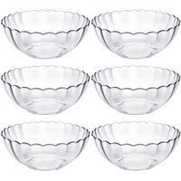 Jogo 6 Tigelas de Vidro Saladeira Redonda Grande 3 Litros Bowl Bella Marinex Cozinha