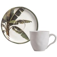 Xícara Café Bio Bananê Porto Brasil Cerâmica 120ml Cafezinho Cozinha Mesa Posta