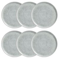Conjunto Pratos Sobremesa 6 Peças 21cm Bio Pietra Cerâmica Stoneware Porto Brasil Mesa Posta