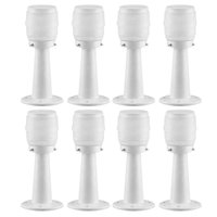 Kit 8 Balizadores Luminárias Branco Jardim com Globo Timoneiro Leitoso em Alumínio e Termoplástico Lâmpada E27 Dital