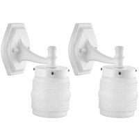 Kit 2 Arandelas Globo Timoneiro 16x28cm Luminárias de Parede Jardins Varandas Corredores Dital