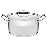 Caçarola Funda Tramontina Professional Aço Inox 8,4L com Tampa Plana e Fundo Triplo 28cm