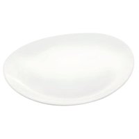 Conjunto 12 Pratos Oval Branco Opalino Steak Essenza 30x26cm Restaurante Profissional Servir Buffet