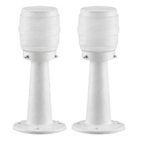 Kit 2 Balizadores para Jardim Branco Globo Timoneiro Leitoso E27 Dital Iluminação Externa