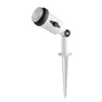 Luminária Espeto Bivolt Branco Projetor em Termoplástico E27 Summer Dital