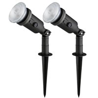 Kit 2 Luminárias Espeto Preto Projetor em Termoplástico Lâmpada E27 Summer Dital