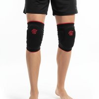 Joelheira Slide Flamengo Preta Vermelha G Knit 3D Espuma 12M