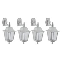Kit 4 Arandelas Luminárias para Área Externa Interna Branca em Termoplástico Dital