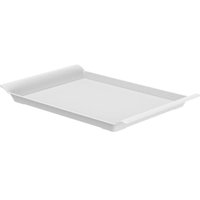 Bandeja Retangular Plástico Resistente Branco Lea Ou 34x21cm para Servir Cozinha Restaurante Café