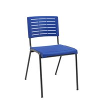 Cadeira Niala Azul Bic em Aço e Polipropileno NR17 Plaxmetal