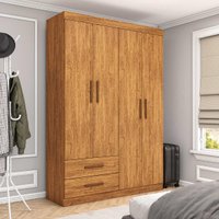 Guarda-Roupa Solteiro Turim 4 Portas 2 Gavetas Multimóveis CR35554 Cinamomo