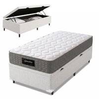Cama Box Baú Colchão Solteiro Molas Ensacadas Splendido 88x188x65cm Munhoz