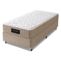 Cama Box Colchão Solteiro Molas Ensacadas Splendido 88x188x62cm Munhoz - Bege