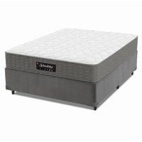 Cama Box Desmontável Colchão Queen Molas Ensacadas Splendido 158x198x62cm Munhoz Cinza