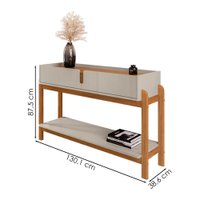 Cristaleira 4 Portas Vidro e Aparador 4 Portas 2 Gavetas Lizz Off White Cedro DCASA
