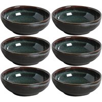 6 Ramequins Cerâmica 9x3cm Orgânico Oceano 70ml Porto Brasil