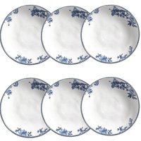 Jogo 6 Pratos Fundos 22,5cm Branco Cerâmica 830ml Bio Rouxin