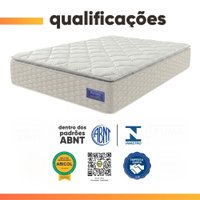 Cama Box Baú Casal Colchão Ortopédico Atena Molas Ensacadas Pillow Top 138x188x79cm Hip Sleep